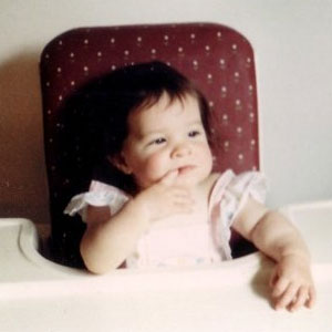 Caitlin as a baby